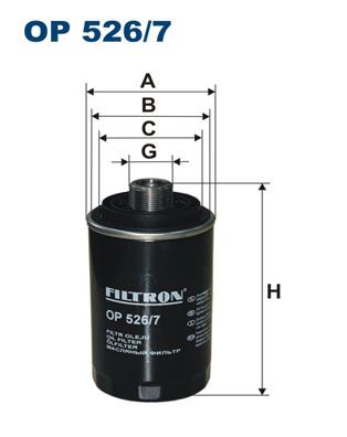 

Фильтр масляный FILTRON OP526/7