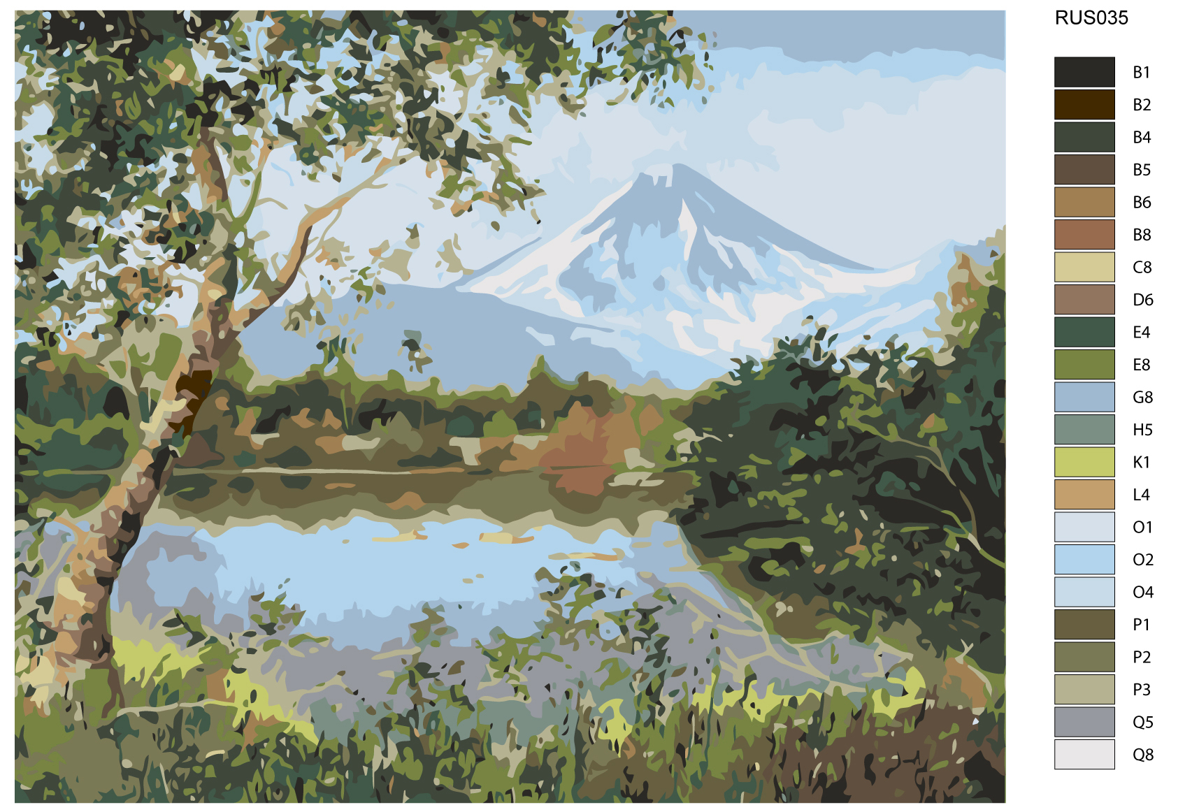 

Картина по номерам, 40 x 50, RUS035, RUS035