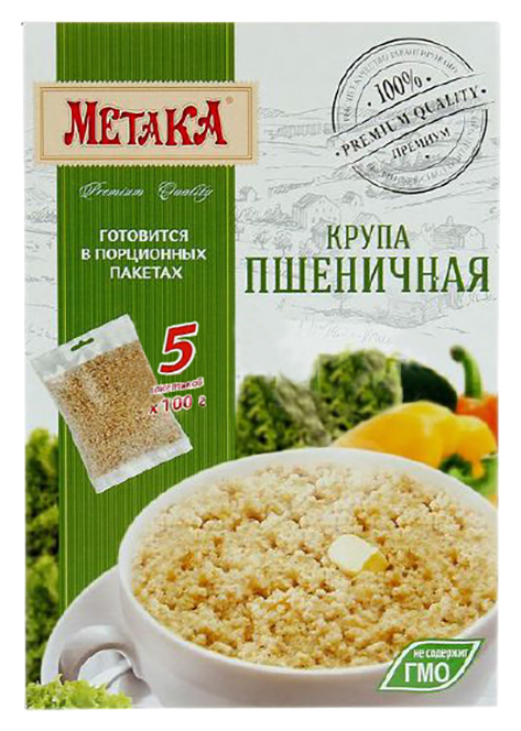 

Крупа пшеничная Метака в порционных пакетах 100 г 5 пакетиков