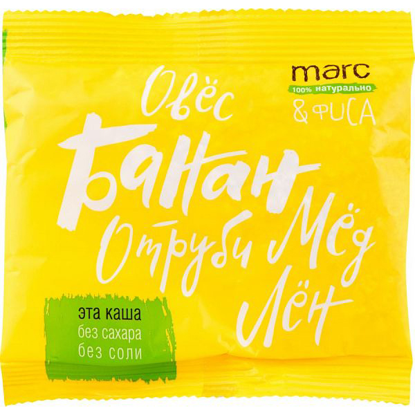 

Каша овсяная Marc&Фиса банан-овес-мед-лен-отруби 44 г