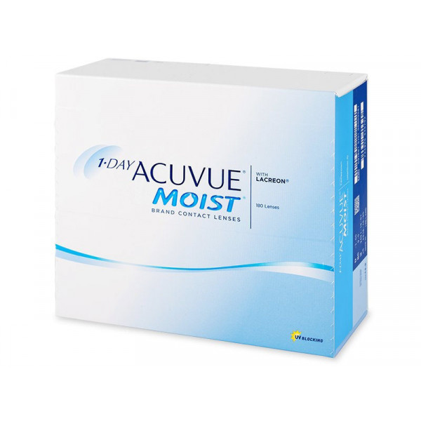 фото Контактные линзы 1-day acuvue moist 180 линз r 8,5 -4,75