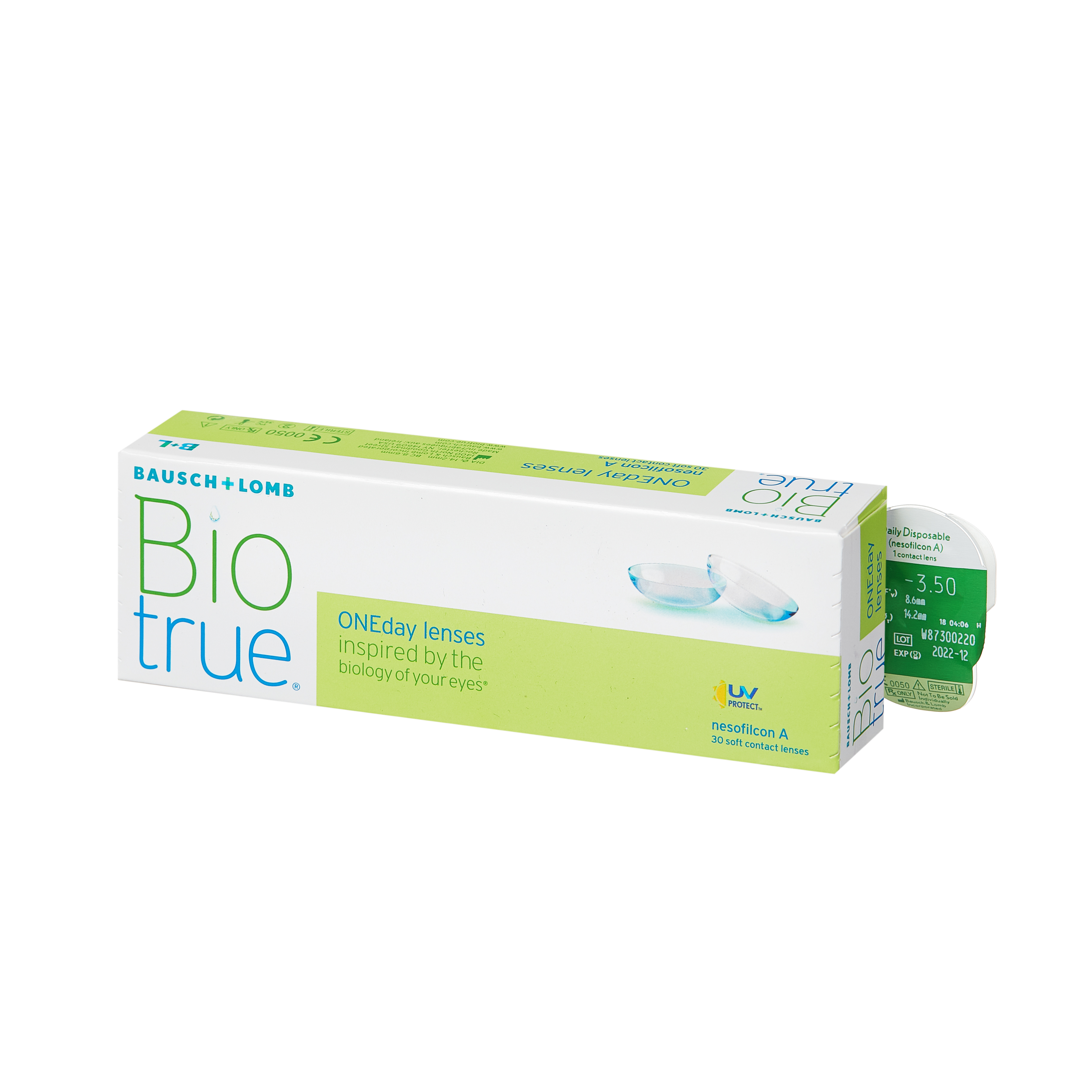 фото Контактные линзы biotrue oneday 30 линз +3,50