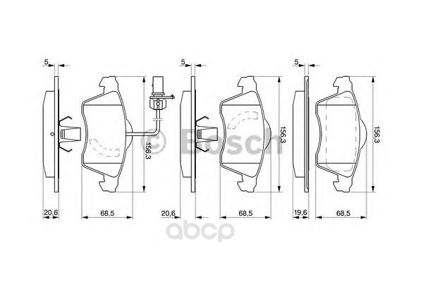 

Тормозные колодки Bosch передние 986424537