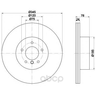 

Тормозной диск HELLA PAGID 8DD355117761