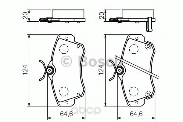 

Тормозные колодки Bosch дисковые 986494029