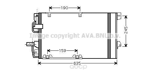 фото Pадиатор кондиционера с осушителем opel astra g all 02 ava ola5326d