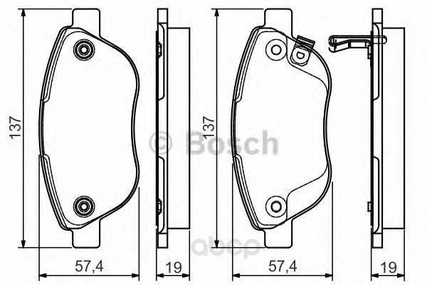 

Тормозные колодки дисковые BOSCH 0986495103