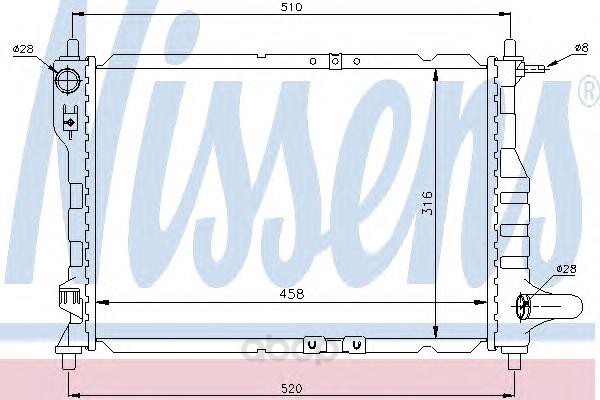 фото Радиатор охлаждения двигателя nissens 61630