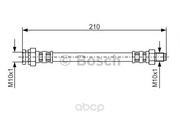 фото Шланг тормозной системы bosch 1987476502 передний