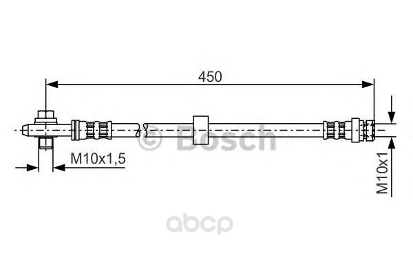 фото Шланг тормозной системы bosch 1987476648 передний