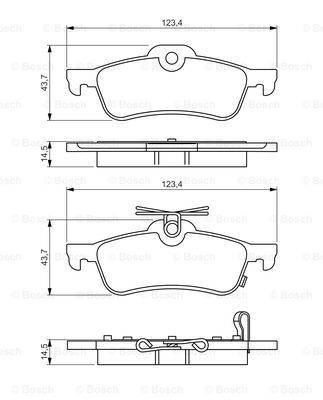 

Комплект тормозных дисковых колодок BOSCH 0 986 495 359
