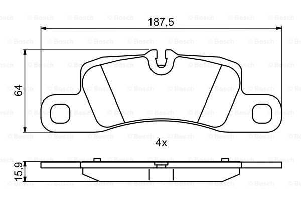 

Тормозные колодки Bosch дисковые 986494869
