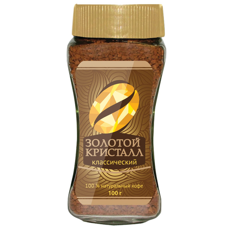 

Кофе alma Золотой Кристалл растворимый классический 100 г