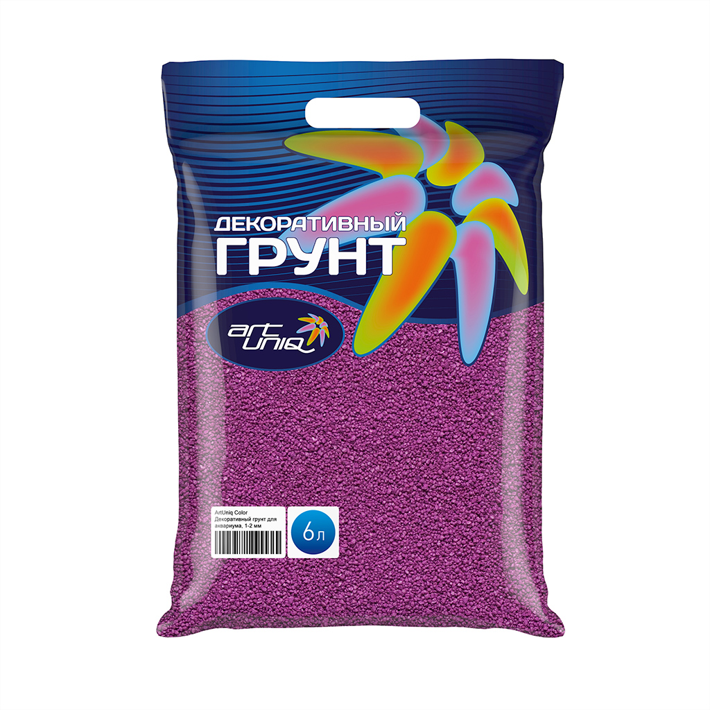 фото Грунт artuniq color violet 1-2мм 9кг