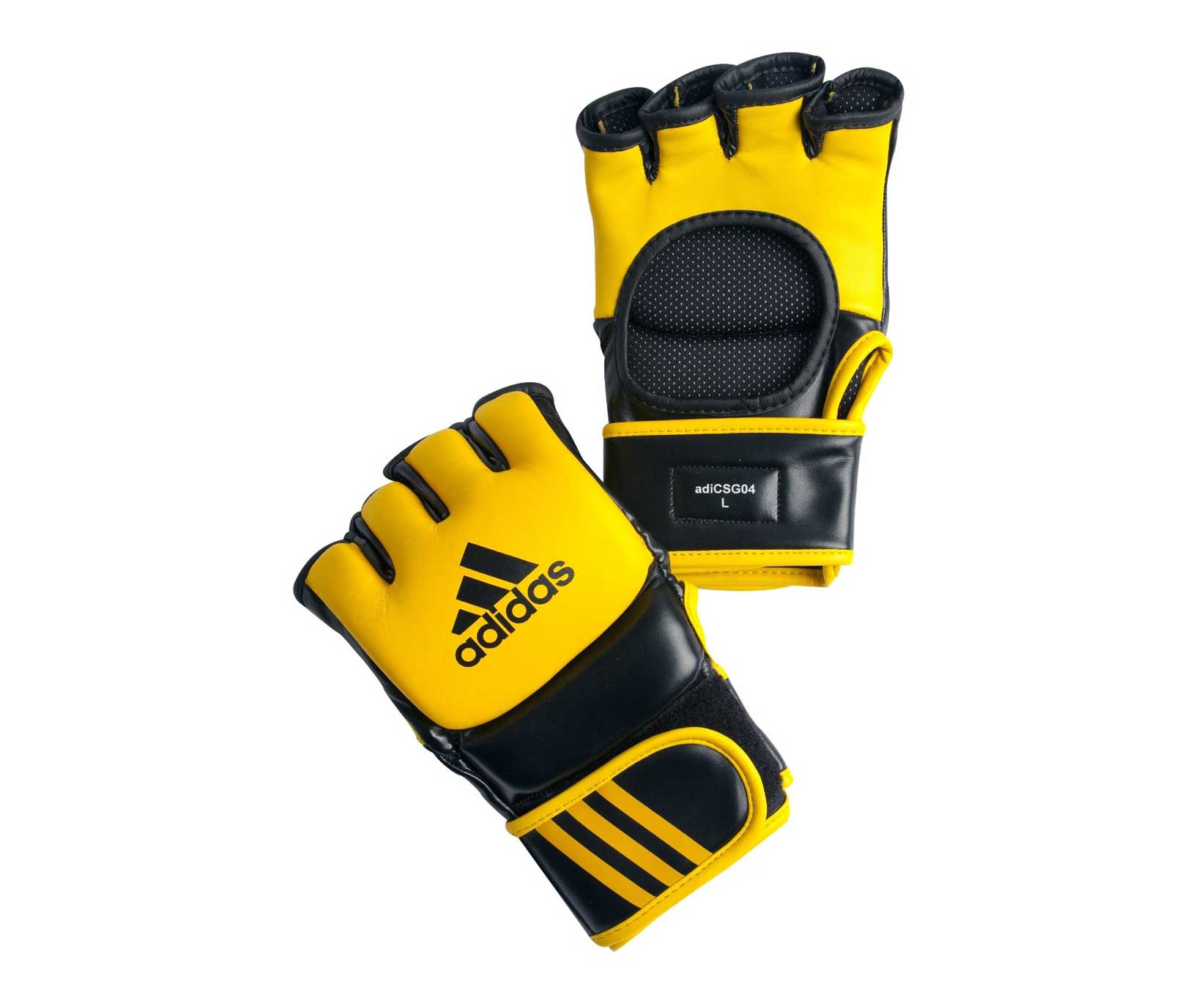 Перчатки для смешанных единоборств Adidas Ultimate Fight желто-черные L