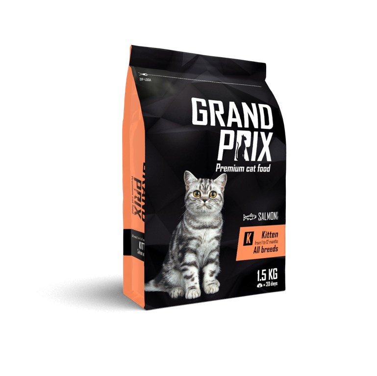 фото Сухой корм для котят grand prix kitten, лосось, 1,5кг