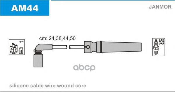 фото Комплект проводов зажигания janmor am44