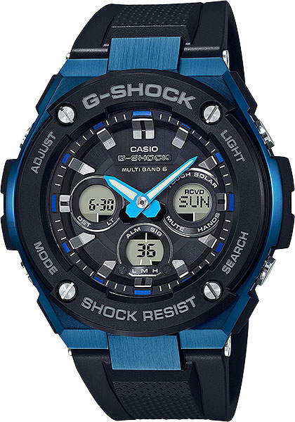 фото Японские наручные часы casio g-shock gst-w300g-1a2 с хронографом