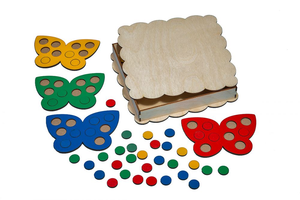 Развивающая игрушка Smile decor Мозаика Бабочки П026 развивающая игрушка zabiaka мозаика 4677333