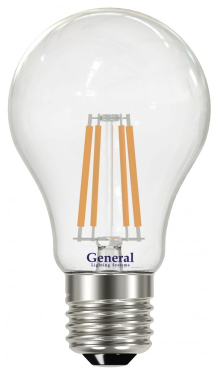 Лампочка светодиодная филаментная General E27 A60 10W 4500K 645800