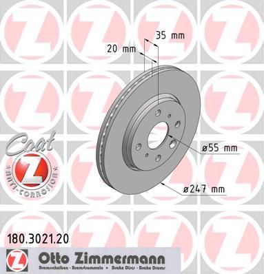 фото Тормозной диск zimmermann 180302120