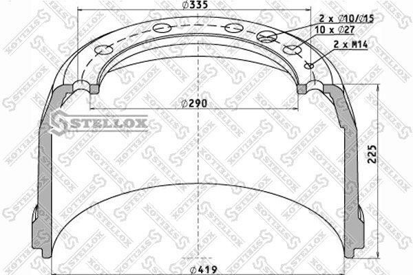 

Тормозной барабан STELLOX 85-00047-SX
