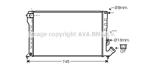 фото Радиатор охлаждения двигателя ava quality cooling cna2194