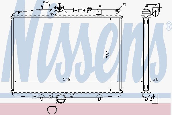 

Радиатор охлаждения двигателя NISSENS 61294A