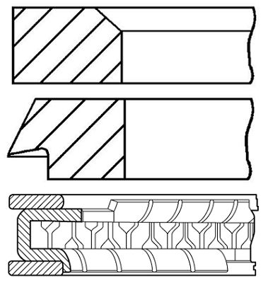 

Комплект поршневых колец GOETZE ENGINE 08-783700-00