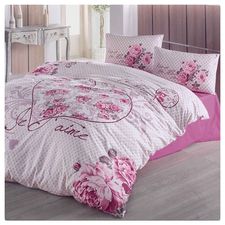 Комплект постельного белья IRINA HOME JE TAIME полутораспальный розовый