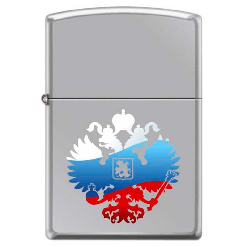 

Бензиновая зажигалка Zippo 250 Russian Coat Of Arms High Polish Chrome, 250 Russian Coat Of Arms