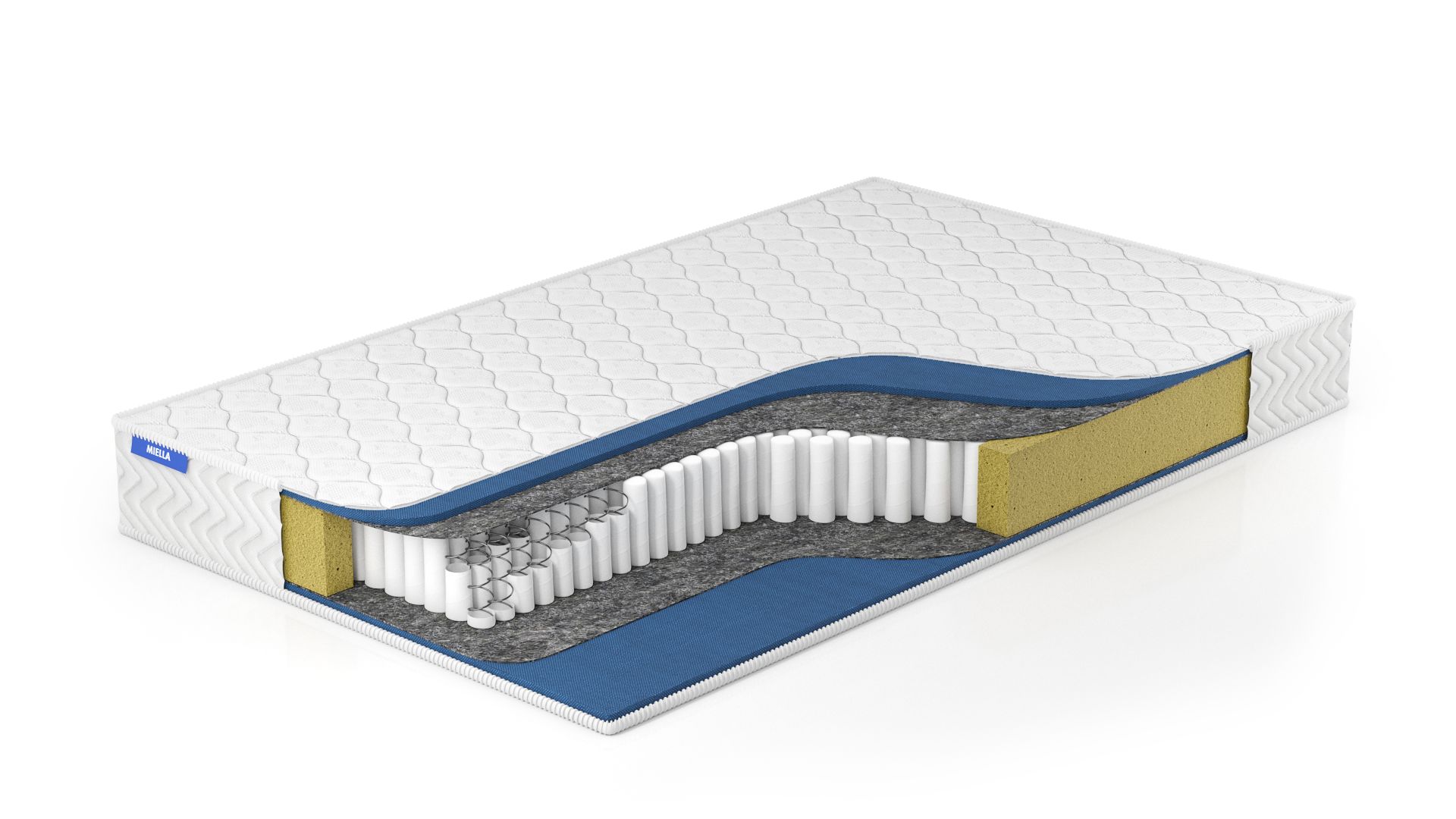 

Матрас ортопедический MIELLA Pena Multipoket пружинный на кровать 140x195 см, Белый, Pena Multipoket