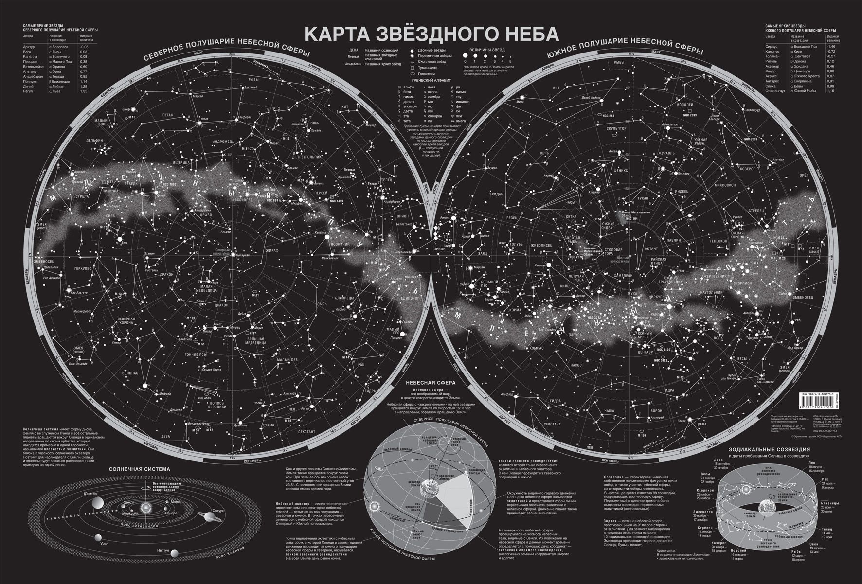 

Карта Звёздного Неба (Светящаяся) A0