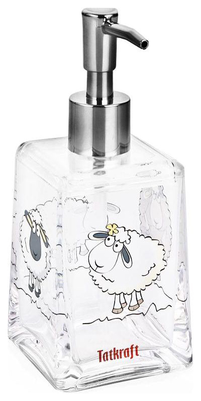 фото Дозатор для мыла tatkraft acryl funny sheep 19133 прозрачный/хром