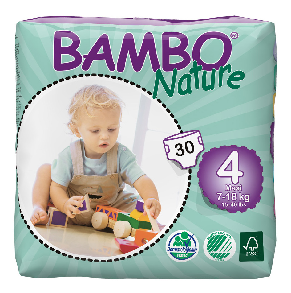 Подгузники Bambo Nature Max (7-18 кг), 30 шт.