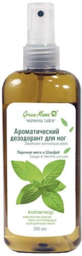 Дезодорант для ног GREEN MAMA Перечная мята и шалфей, 250 мл