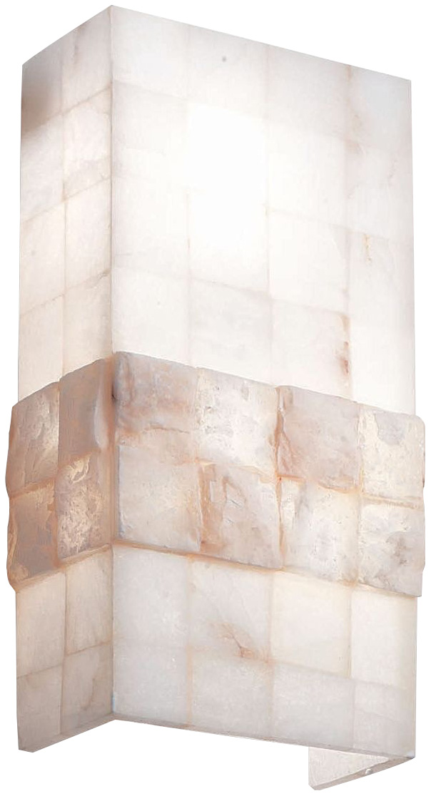 фото Настенный светильник ideal lux stones ap2 макс. 2x60вт е27 металл/алебастр белый 015132