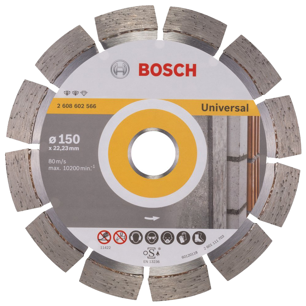 фото Диск отрезной алмазный bosch ef universal150-22,23 2608602566