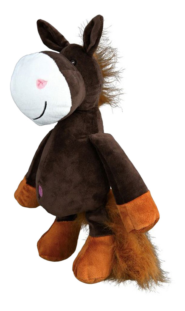 фото Мягкая игрушка для собак trixie лошадка, коричневый, белый, 32 см