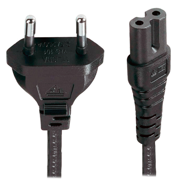 

Кабель Belkin IEC 320 C7-CEE 7/16, M-F 1,8м Black (F3A218cp1.8M-P), Черный, F3A218cp1.8M-P