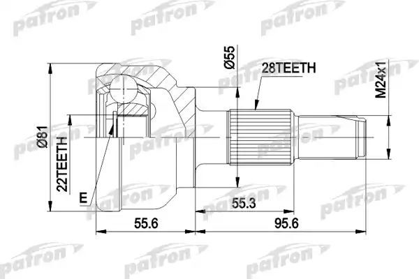 Шрус PATRON PCV1300