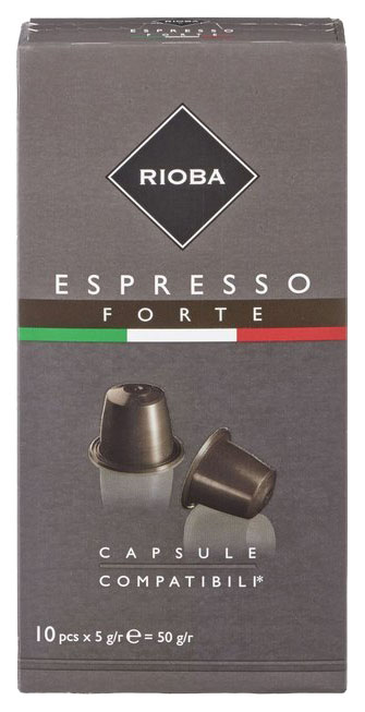 Кофе в капсулах Rioba espresso forte молотый итальянский 10 капсул