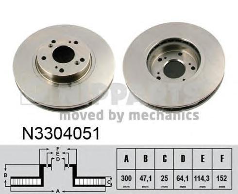 фото Тормозной диск nipparts n3304051