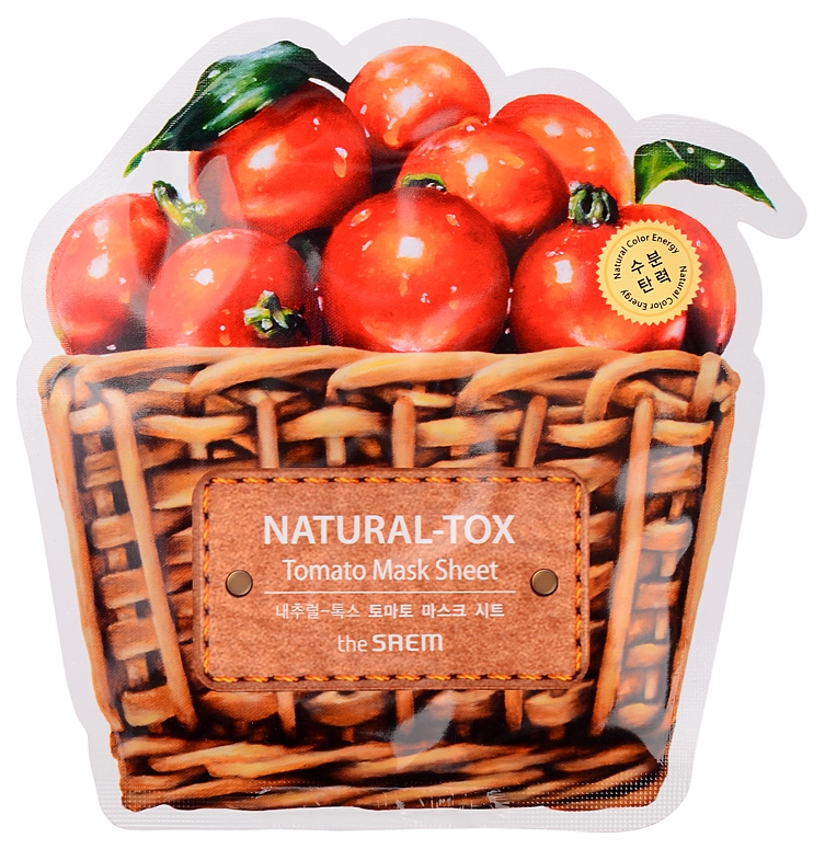 Маска для лица The Saem томатная тканевая, 20 г, Natural-tox Tomato Mask Sheet  - Купить