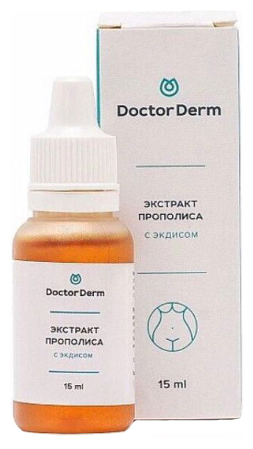 

Экстракт прополиса Doctor Derm с экдисом, 15 мл, Экстракт прополиса с экдисом