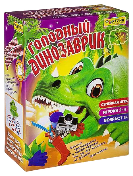 

Семейная настольная игра Фортуна Голодный динозаврик Ф72943