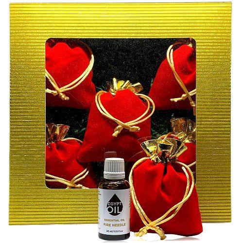 фото Набор красных саше egyptoil «дед мороз» с ароматом еловой хвои