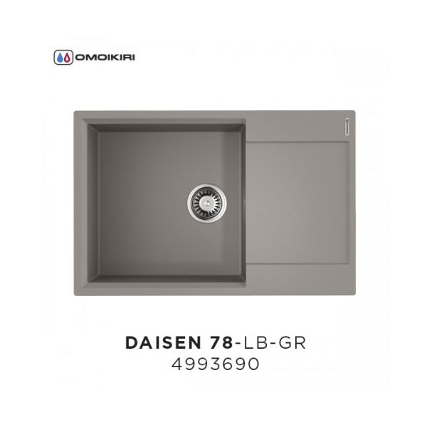 фото Мойка для кухни гранитная omoikiri daisen 78-lb-gr leningrad grey