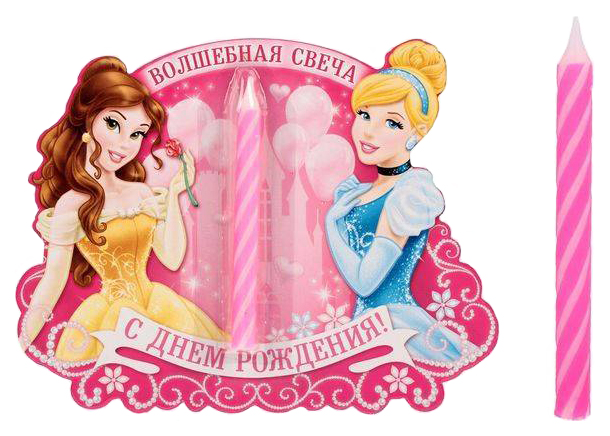 

Свеча в торт Дисней "Волшебная свеча" , Принцессы Disney