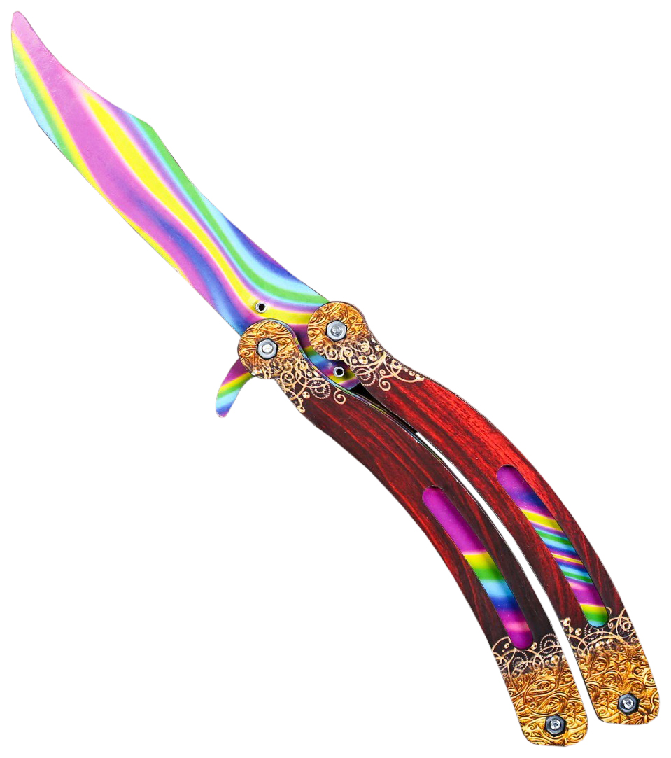 Колющее и режущее игрушечное оружие Sima-Land Нож бабочка радужные линии огнестрельное игрушечное оружие sima land камуфляж